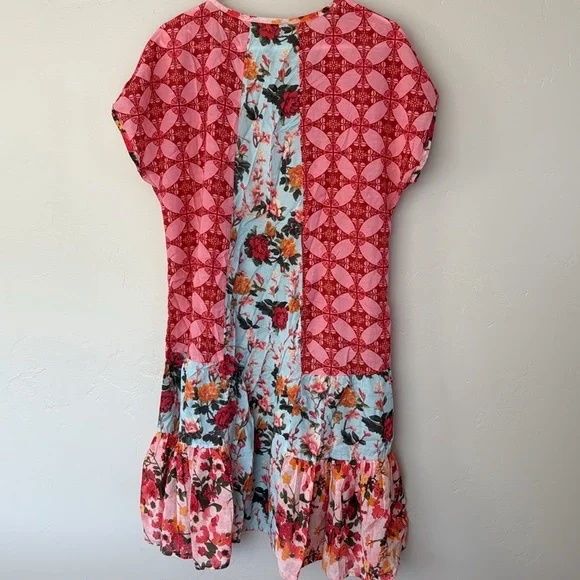 Sundance Pink and Blue Patterned Mini Dress - Picture 2 of 7